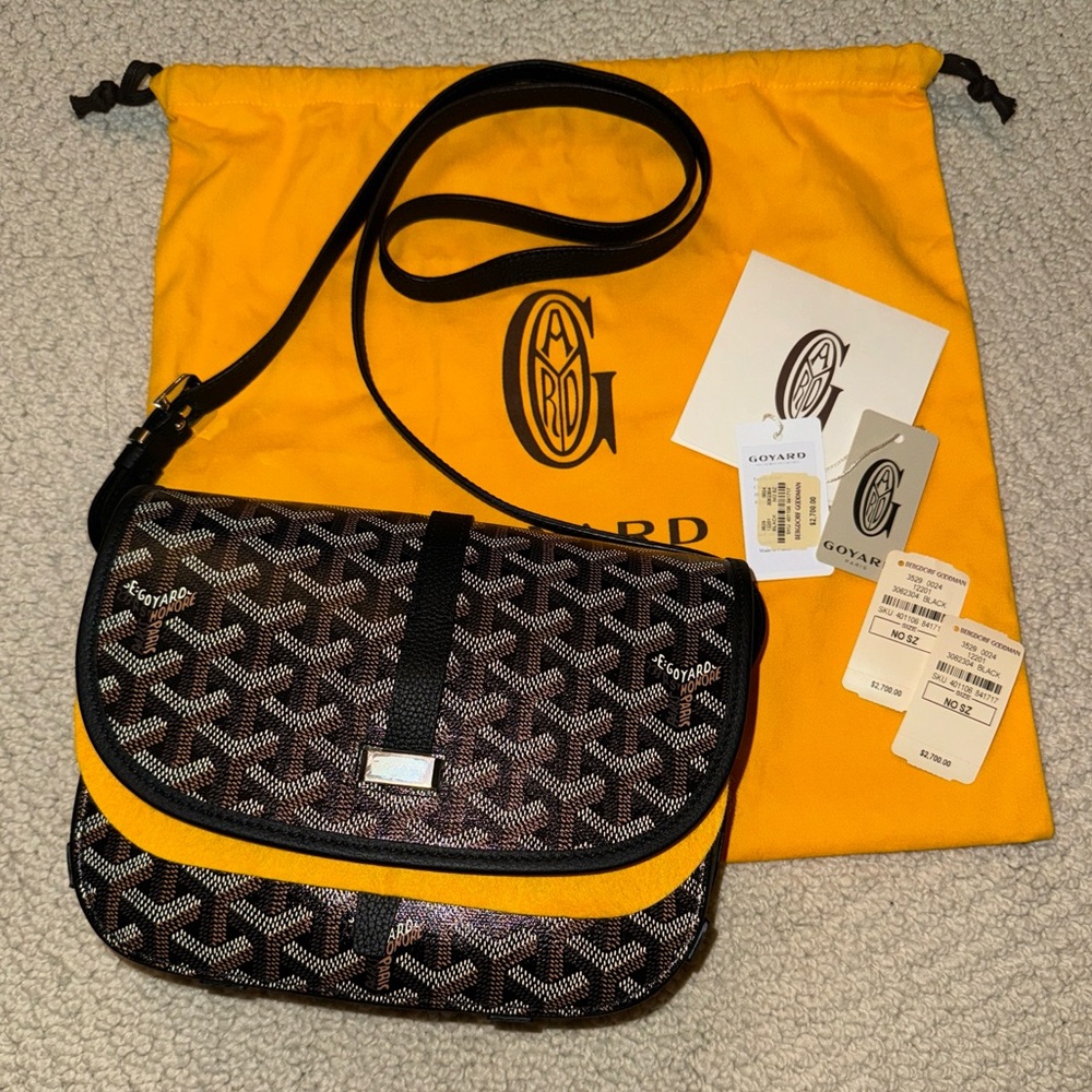 SOLD*Goyard Belvedere II Messenger Bag Coated Canvas PM Black